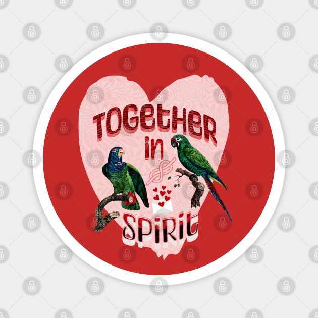 Together in Spirit a Long Distance Relationship Affair Magnet by RetroColors